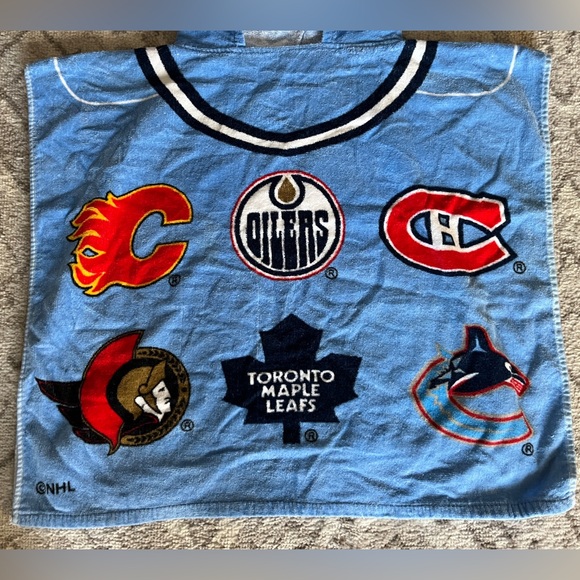 Y2K vintage style NHL hooded pull over towel kids - Picture 2 of 8